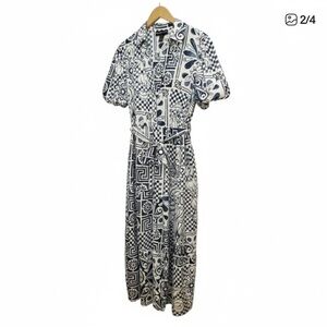 Marianne Navy and White Floral Maxi Dress